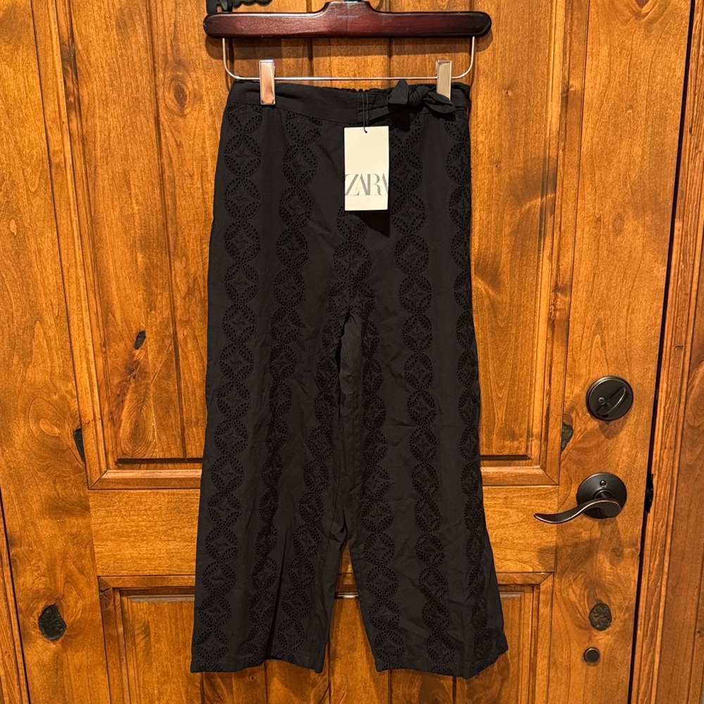 Girls Zara Black Lace Trousers